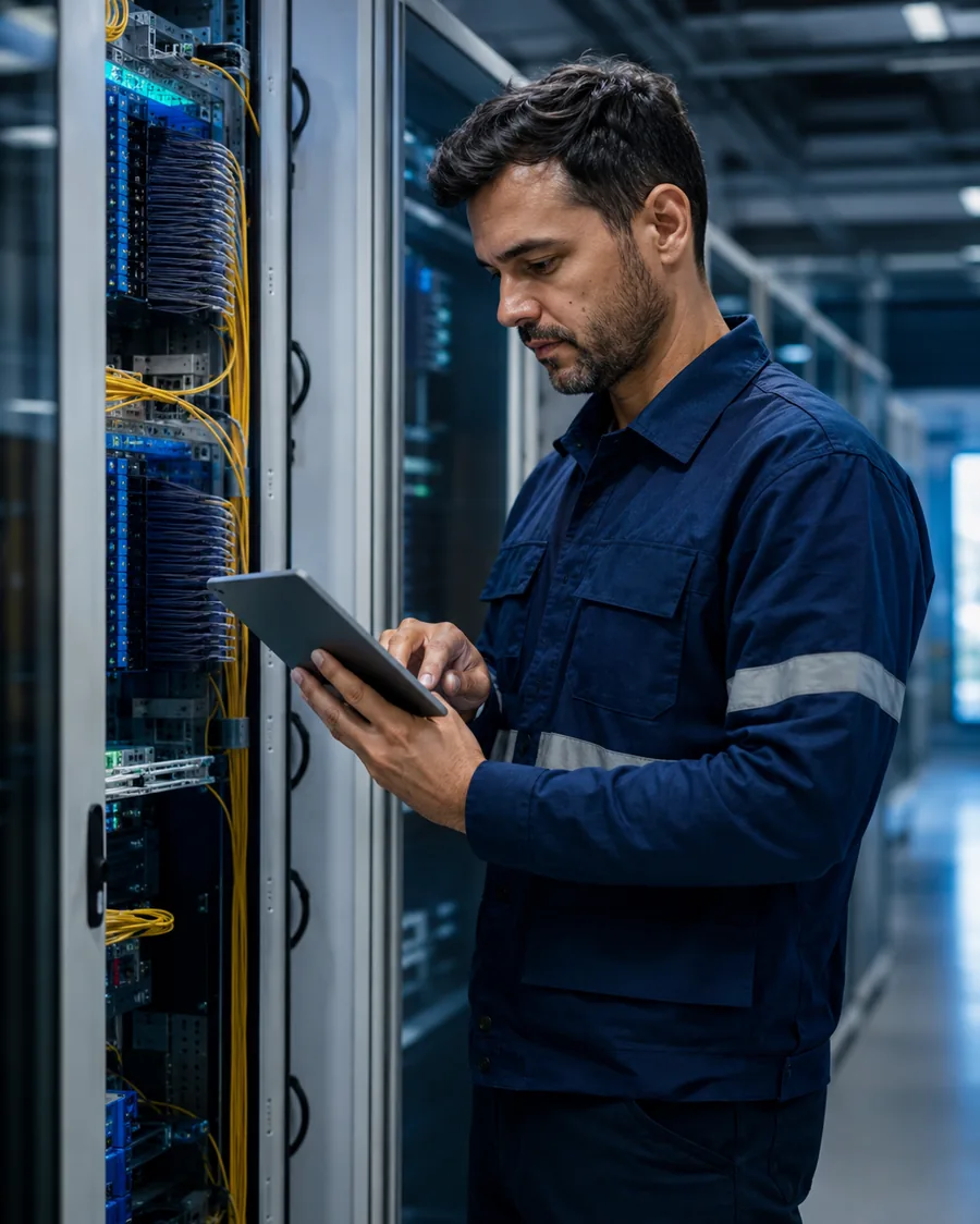 Técnico de provedor de internet em data center com carteira de inadimplência de faturas para ceder à Anza Capital